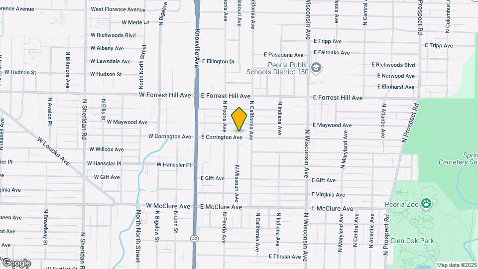 401 E Corrington Ave Map and Location Details