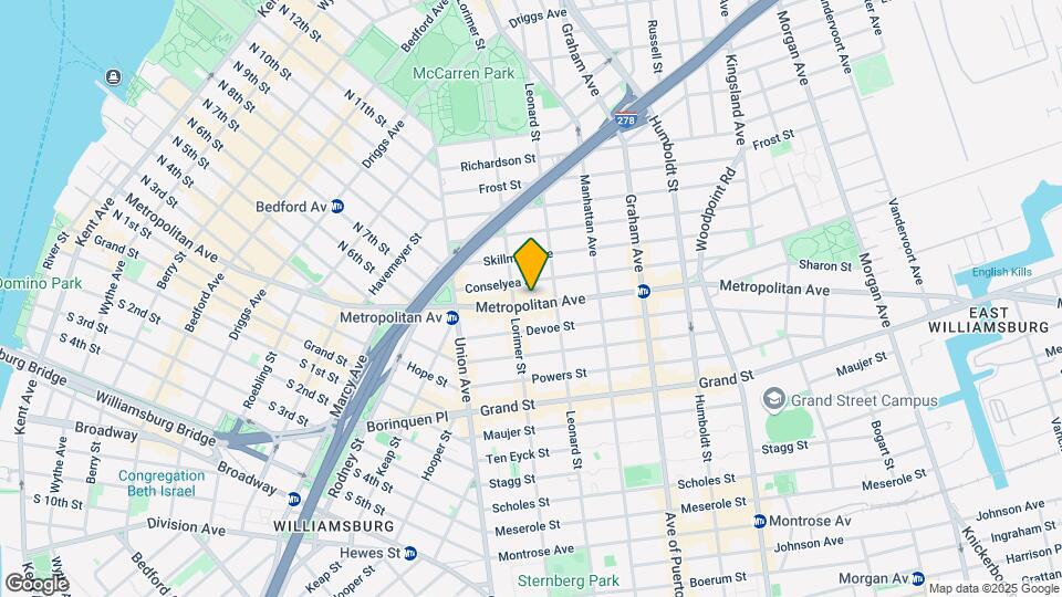 605-607 Metropolitan Ave Mapa y Detalles de la Ubicación