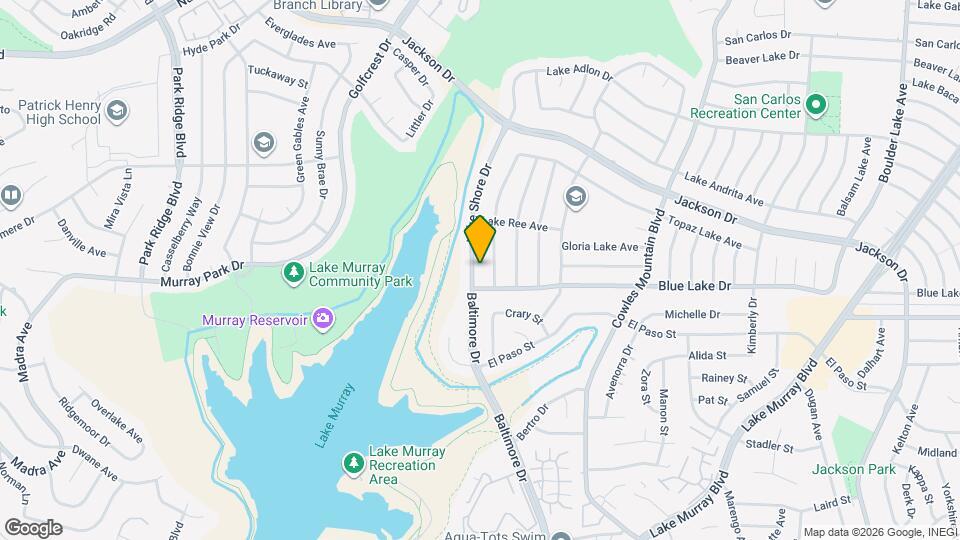 6223 Lake Shore Dr Map and Location Details