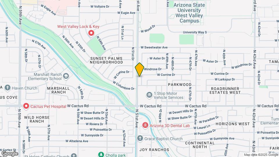 12446 N 50th Ln Map and Location Details