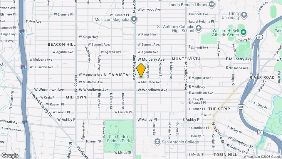 311 W Mistletoe Ave Map and Location Details
