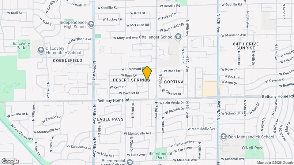6108 N 71st Dr, Unit Private Mapa y Detalles de la Ubicación