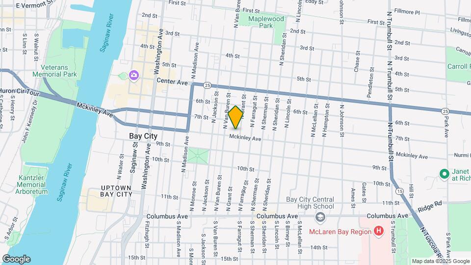 913 McKinley St Map and Location Details