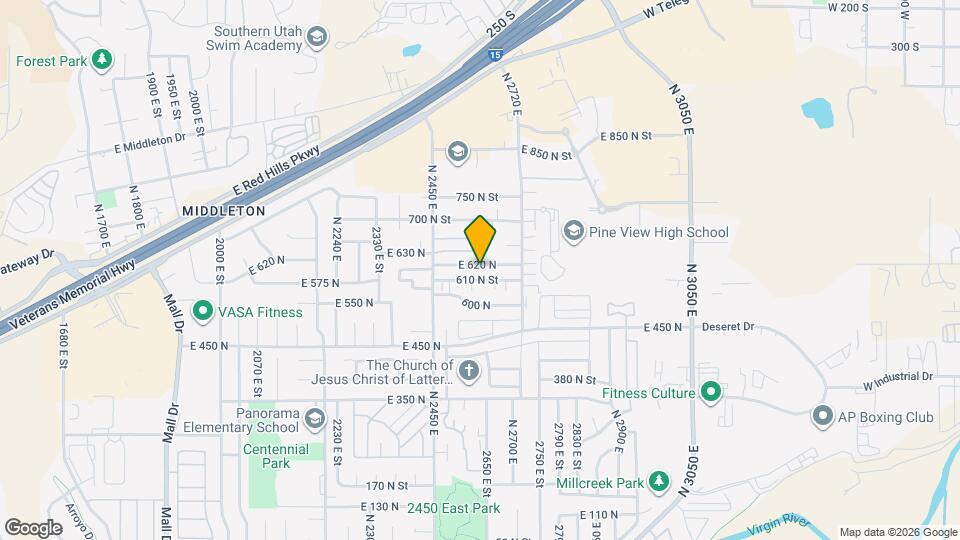 2574 E 620 N Map and Location Details