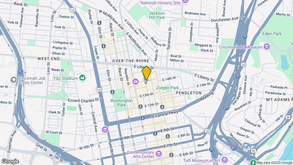 1342 Walnut St Map and Location Details