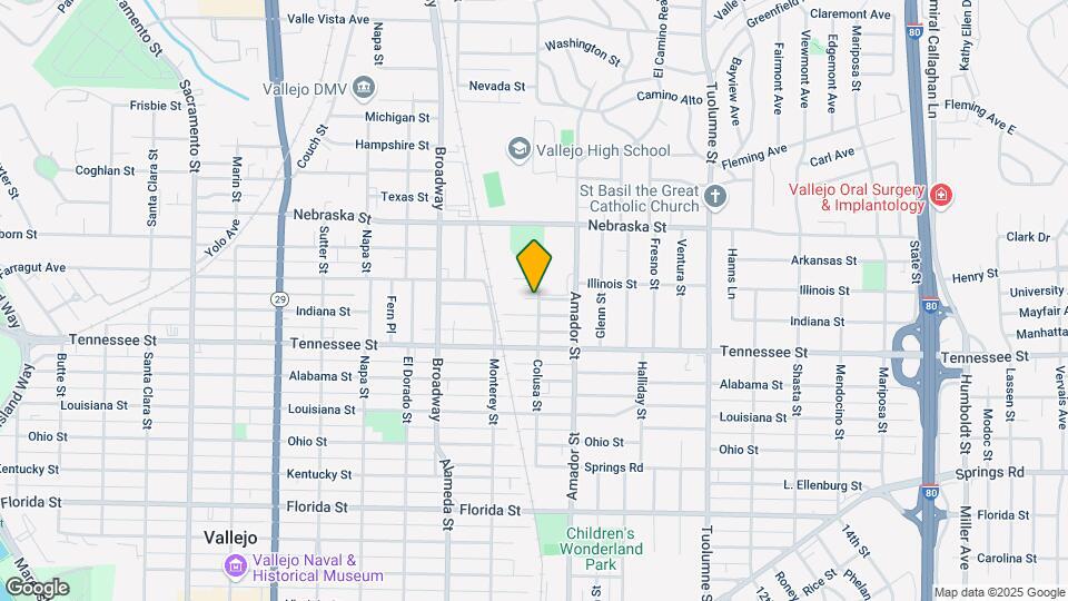 1305 Colusa St Map and Location Details