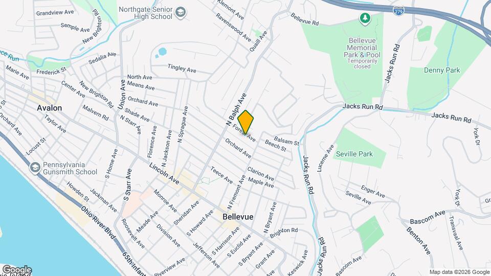 431 Forest Ave Map and Location Details