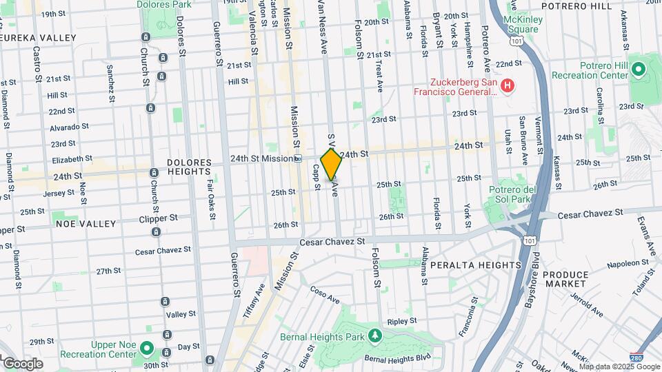 1394-1398 S Van Ness Ave Map and Location Details