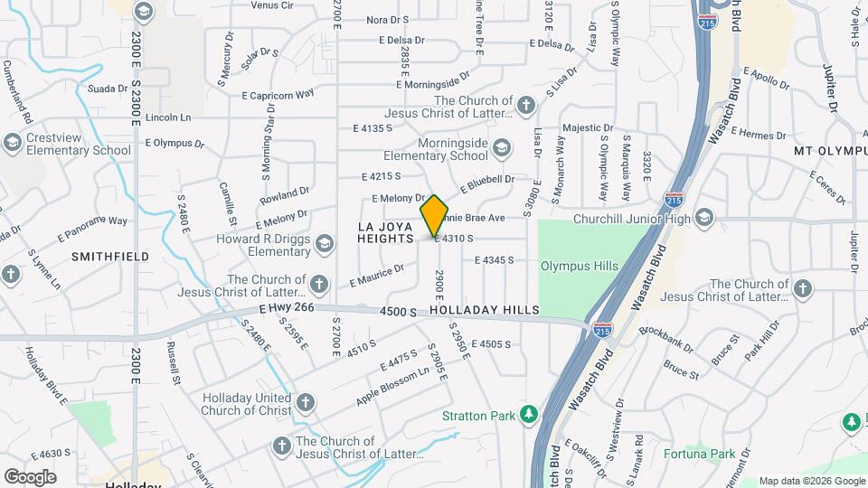 4326 S 2900 E St Mapa y Detalles de la Ubicación
