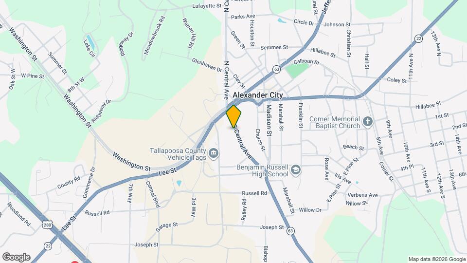 256 S Central Ave Map and Location Details