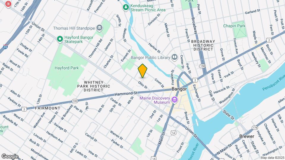 41 Ohio St, Unit One bedroom clean unit Map and Location Details