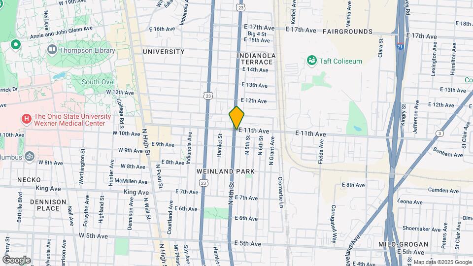 293-299 E 11th Ave Mapa y Detalles de la Ubicación