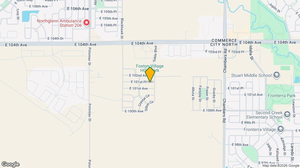 14458 E 101st Pl, Unit 141 Valley Ave. 203 Map and Location Details