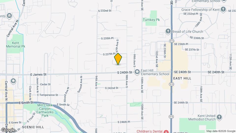 9728 S 239th Pl Map and Location Details