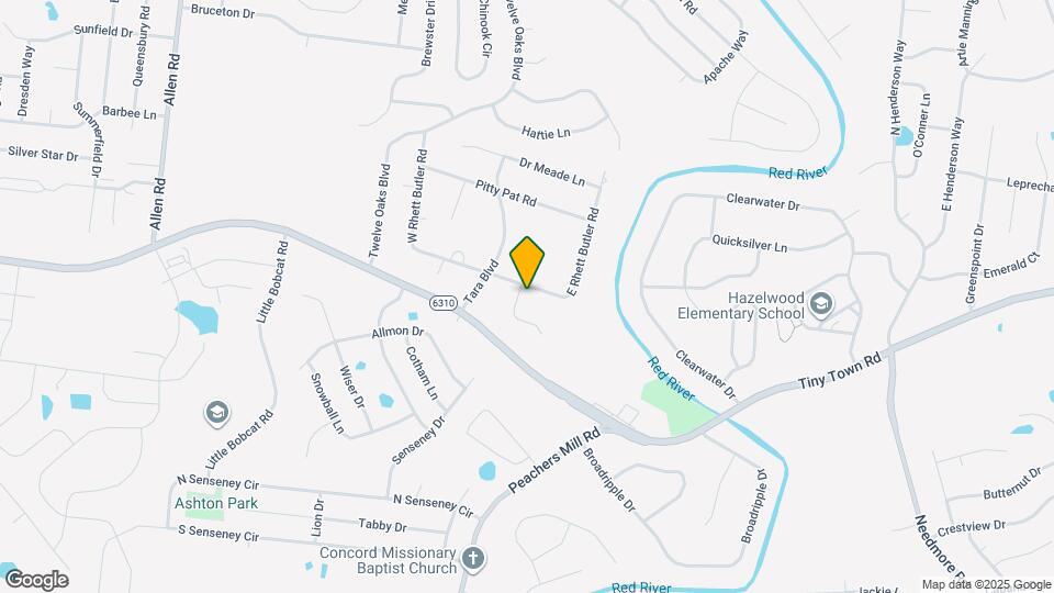 1402 E Rhett Butler Rd Map and Location Details