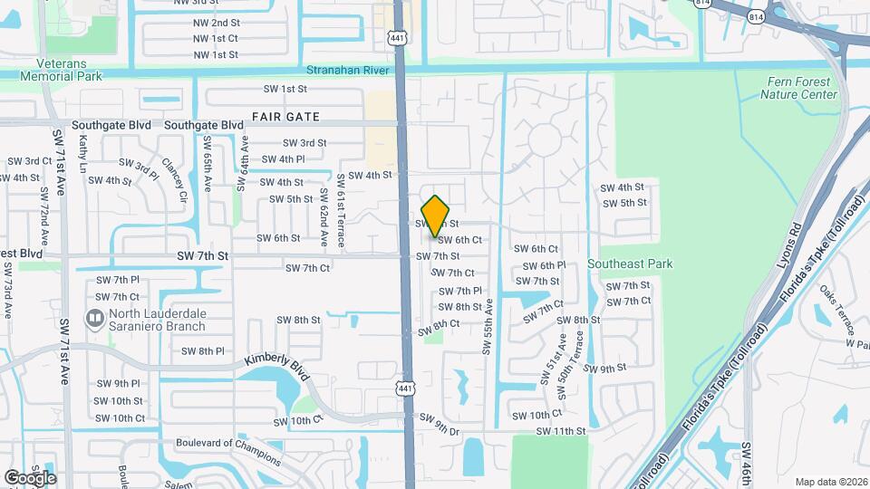 5572 SW 6th Ct Map and Location Details