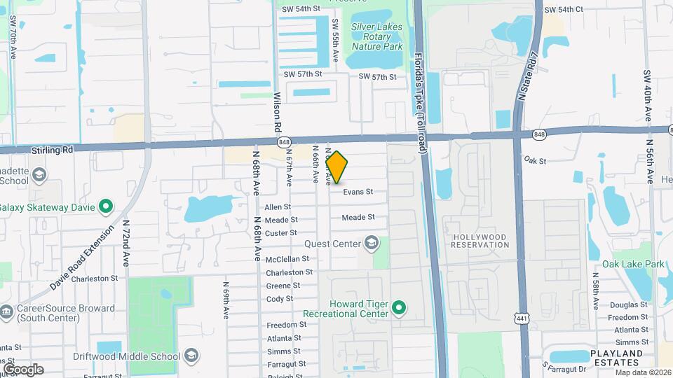 6461 Evans St Map and Location Details