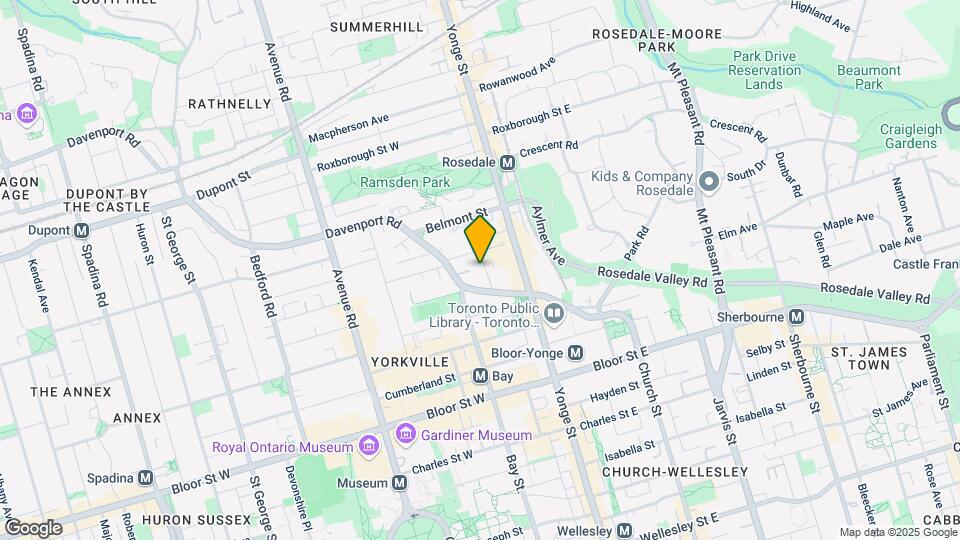 The Yorkville Condos Map and Location Details