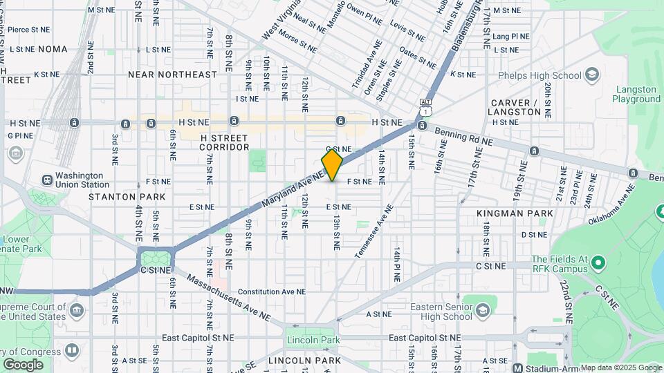 1255 F St NE Map and Location Details