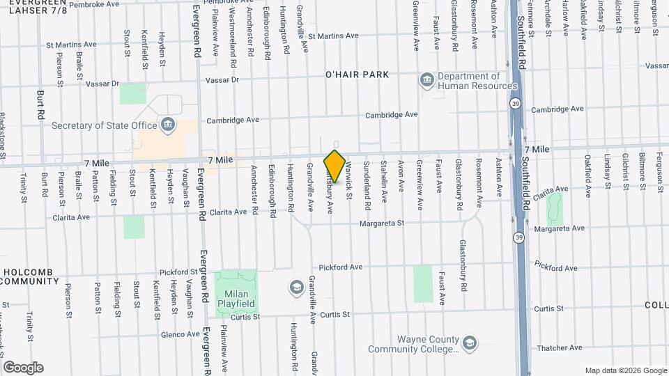 18708 Shaftsbury Ave Map and Location Details