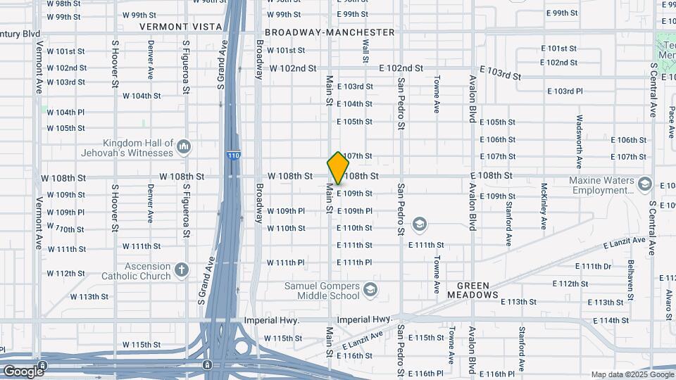 111 E 109th St Map and Location Details