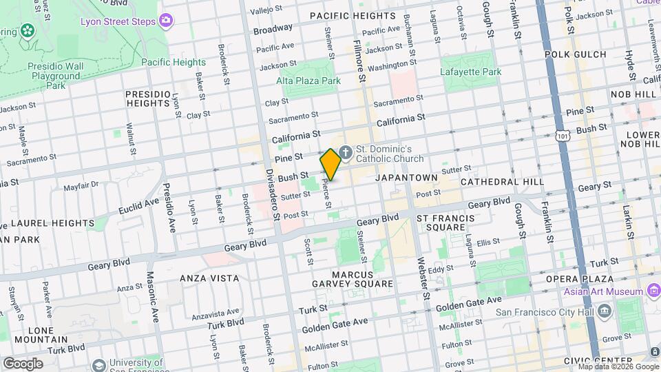 2188 Sutter St Map and Location Details