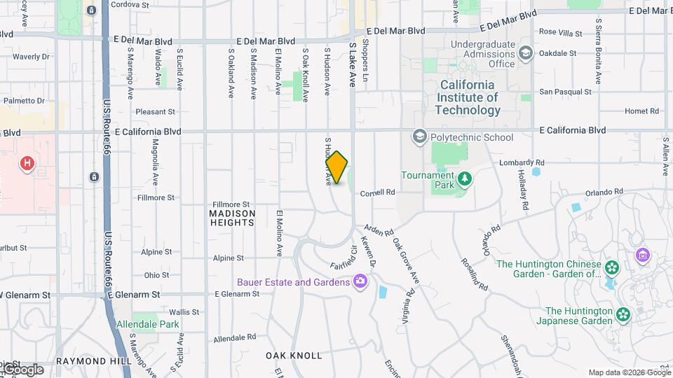 752 S Hudson Ave, Unit B Map and Location Details