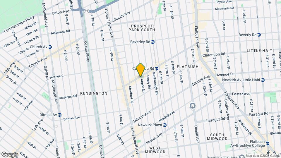 1222 Cortelyou Rd Mapa y Detalles de la Ubicación