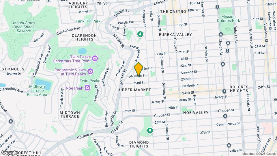 873-875 Alvarado St Map and Location Details