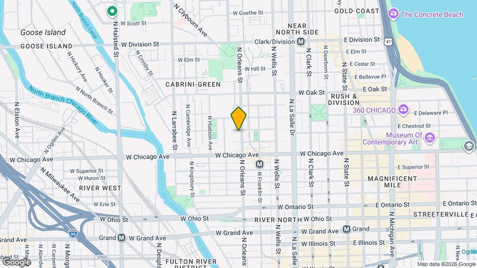 840 N Orleans St Map and Location Details