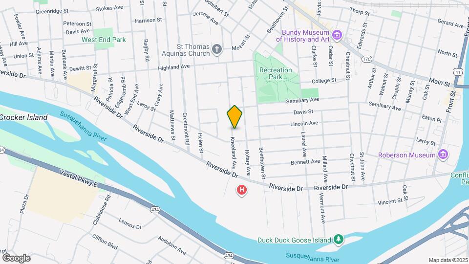 36 Kneeland Ave, Unit West Side Apartment Map and Location Details