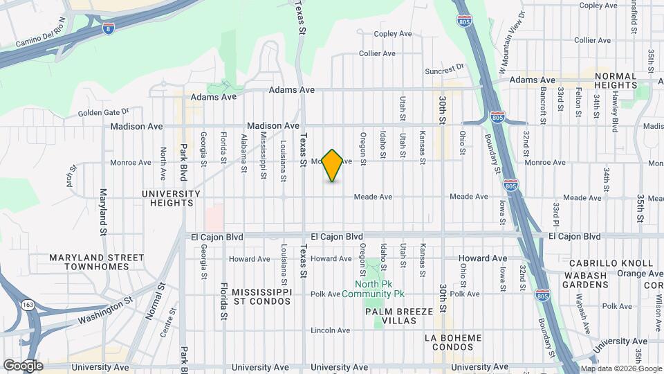 4423 1/2 Arizona St, Unit 1Arizona St and Meade Ave Map and Location Details