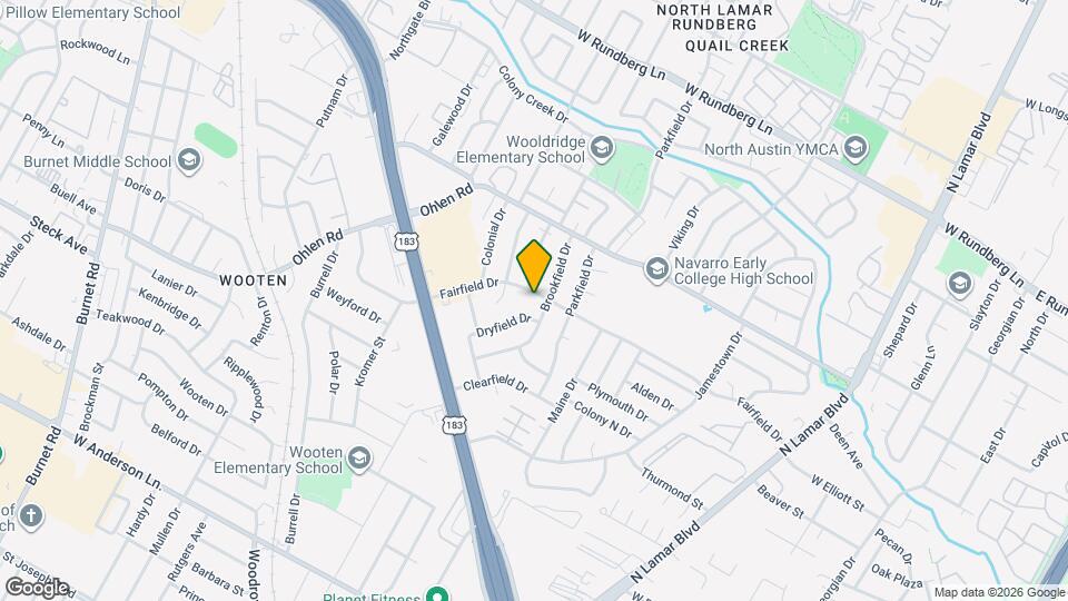 1403 Fairfield Dr Map and Location Details