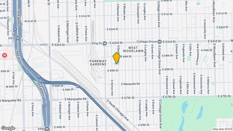 6438 S Eberhart Ave Map and Location Details