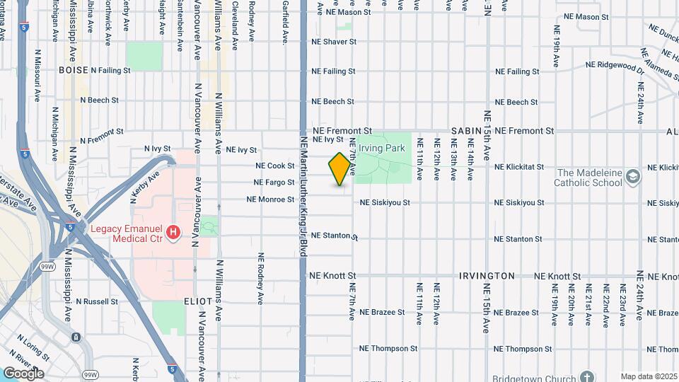 607 NE Monroe St Map and Location Details