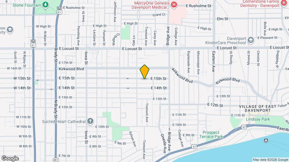 929 E 15th St Map and Location Details