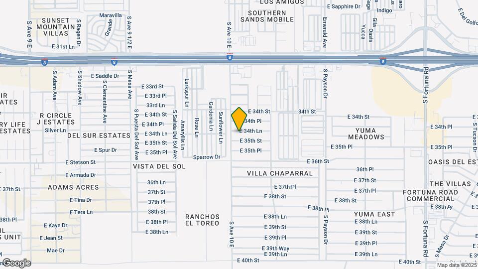 10131 E 34th Ln Map and Location Details