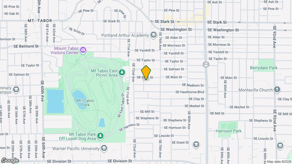 7303 SE Madison St Map and Location Details