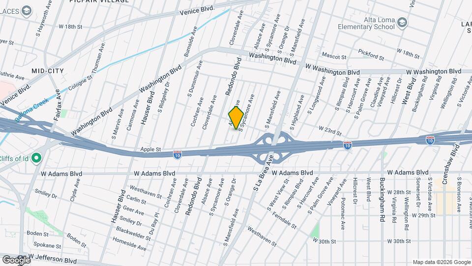 2325 S Sycamore Ave, Unit 2325.5 Mapa y Detalles de la Ubicación