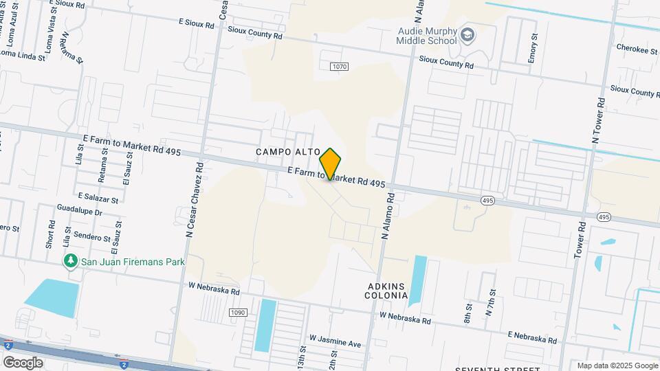 1301 Country Club Drive Map and Location Details