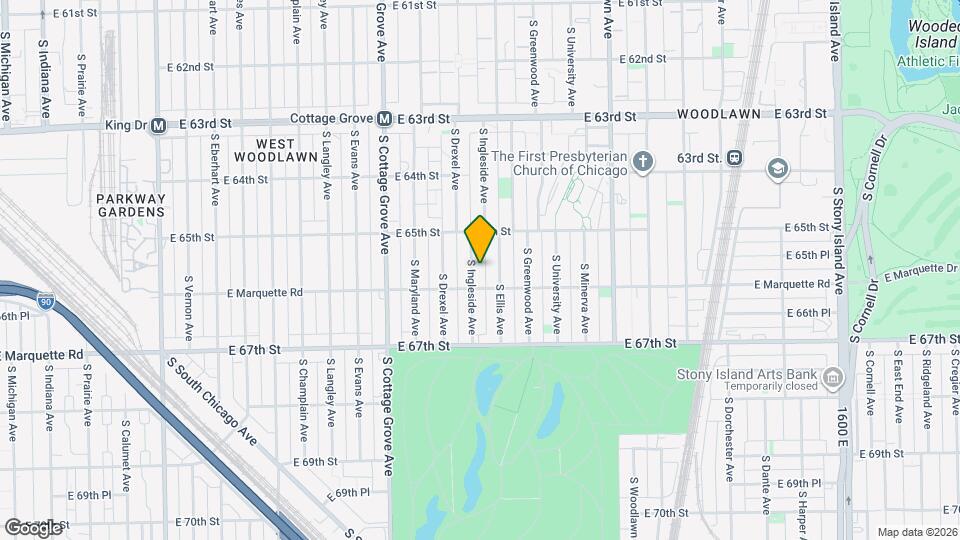 6541 S Ingleside Ave Map and Location Details