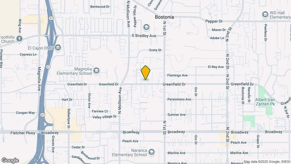 1016 Greenfield Dr Mapa y Detalles de la Ubicación