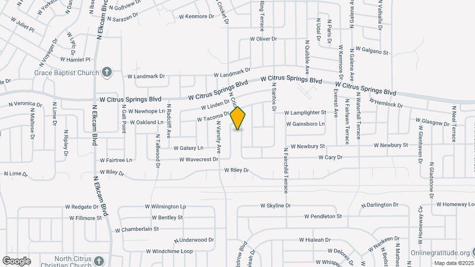 7162 N Cricket Dr Map and Location Details