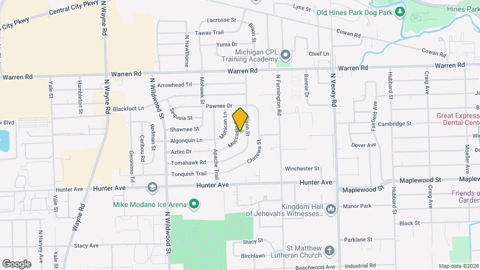 6838 Moccasin St Map and Location Details