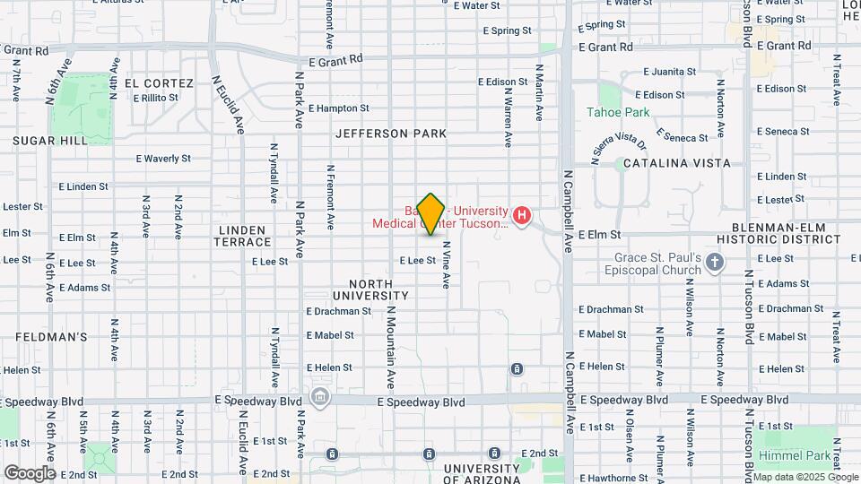 1422 E Elm St, Unit Front House Map and Location Details