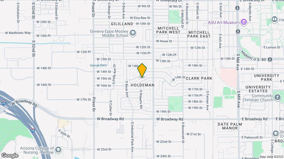 936 W 16th St Map and Location Details