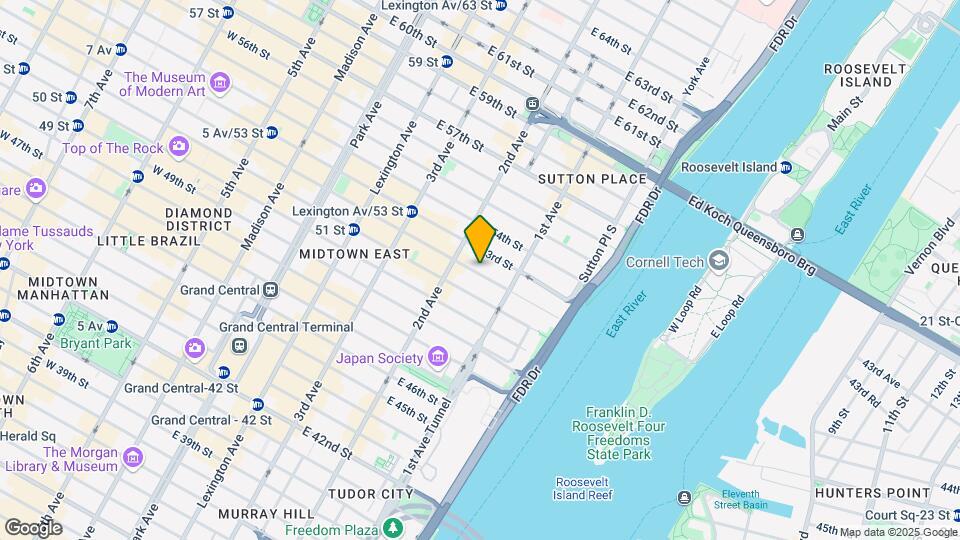 323 E 52nd St Map and Location Details