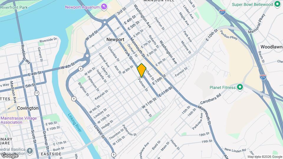 911 Putnam St, Unit Apt 1 Map and Location Details