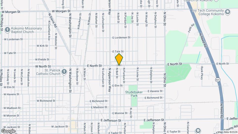 603 E North St Map and Location Details