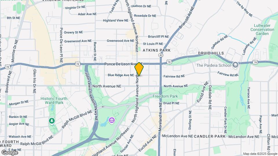 649 N Highland Ave NE Mapa y Detalles de la Ubicación